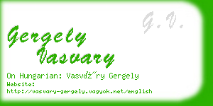 gergely vasvary business card